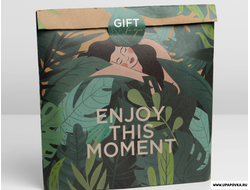 Пакет упаковочный «Enjoy this moment», 20 × 30 × 5 см