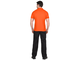 Рубашка-поло короткие рукава оранжевая, рукав с манжетом, пл. 180 г/кв.м.