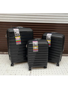 Комплект из 3х чемоданов Impreza Shift Полипропилен S,M,L Черный