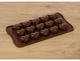 Форма для льда и шоколада, 15 ячеек, 21,5х11х1,5 см &quot;Сердцеедка&quot;, цвета МИКС