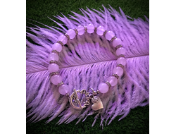 Магический браслет - талисман с розовым кварцем