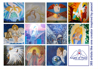Набор открыток "Ангелы Мира" для посткроссинга (5 шт., без марок)