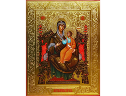 Всецарица. Рукописная икона Пресвятой Богородицы.