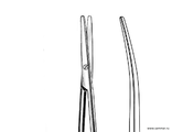 Ножницы для рассечения мягких тканей в глубоких полостях вертикально-изогнутые250 мм П-13-256