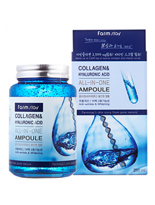 Антивозрастная сыворотка  FARMSTAY COLLAGEN &amp; HYALURONIC ACID ALL-IN-ONE AMPOULE