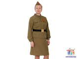 Военная форма женская  размер 42-44/162 см ( Пилотка, гимнастёрка, ремень, юбка)