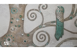 "Древо жизни", Густав Климт, птица. Фактурная роспись