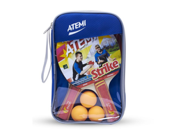 Набор для настольного тенниса Atemi STRIKE (2 ракетки + чехол + 3 мяча***)