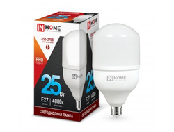 Лампа светодиодная ASD/InHome высокомощн. E27 25W (2250lm) 4000К 4K 230V 144x80 HP-PRO 1057