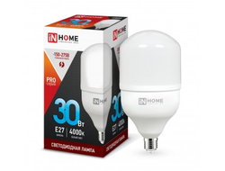 Лампа светодиодная ASD/InHome высокомощн. E27 30W (2700lm) 4000К 4K 230V 181x100 HP-PRO 1071