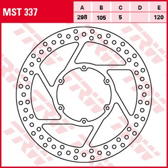 Тормозной диск TRW MST337 для мотоциклов Aprilia Pegaso 125/600/650 // BMW F650, G 650 // Husqvarna TR 650