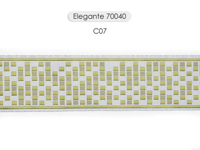 Арт. 70040, серия Elegante. Бордюр для штор с "шашечками"