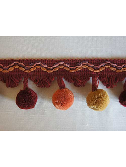 Арт. 537255. Бахрома с помпонами для украшения штор