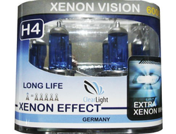 Автомобильные лампы галогенные комплект 2 шт / H4 / 12V / 65/55W / XenonVision / Эффект ксенона 6000К - белый свет