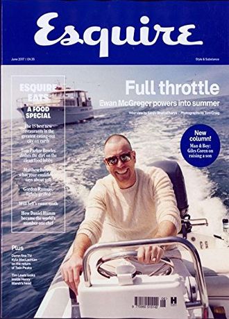 Esquire UK Magazine June 2017 Ewan McGregor Cover Мужские иностранные журналы, Intpressshop