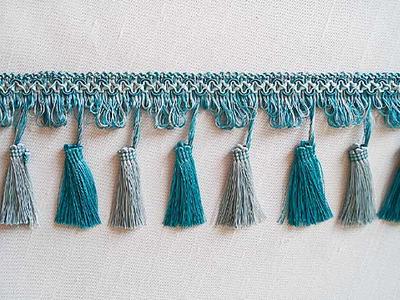 Бирюзовая бахрома с кистями оптом