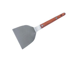 Лопатка для тепаньяки 19*10,5 см с деревянной ручкой, нержавеющая сталь
