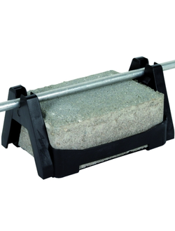 253050 Держатель проводника на кровле тип FB2 со свободн. фикс. и бетонным утяжелителем Rd=8мм пластик/бетон