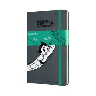 Записная книжка &quot;Astro Boy&quot; (в линейку), large, темно-серая