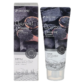 3W CLINIC Пенка для Умывания Натуральная УГОЛЬ Charcoal Cleansing Foam, 100 мл. 774895