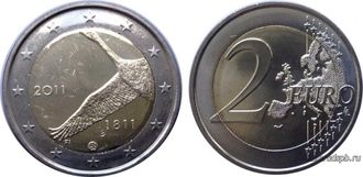 Финляндия 2 евро 2011 "200 лет Банку Финляндии"