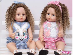 Куклы реборн — близняшки  "Ксения" и "Виктория" 55 см