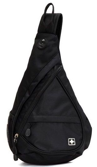 Однолямочный рюкзак SUISSEWIN SN9966 Black / Чёрный