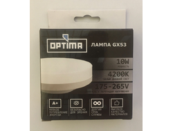 Лампа светодиодная EKS OPTIMA GX53 10W 4200K, 900LM