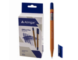 4680203009534 Ручка шариковая Alingar &quot;Offis-fine&quot;, 0,5 мм, AL768,  синяя, 24шт/уп. игольчатый наконечник, трехгранный, пластиковый корпус, картонная упаковка