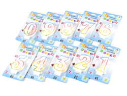 Свеча для торта "Цифра 0" (7.5 см)