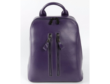 Кожаный женский рюкзак Zipper фиолетовый