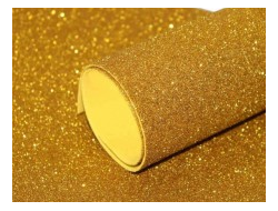 Глиттерный фоамиран, золотой, 50*50 см, толщина 2 мм