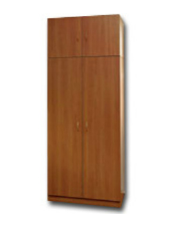 Гардеробный шкаф для одежды двухстворчатый с антресолью из ЛДСП - ШД-22А/460 Гардеробный шкаф для од