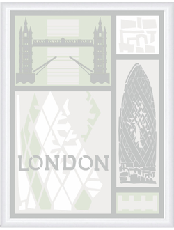набор для создания коллажа "Лондон современный" светлый (PDF)