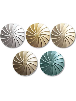 Магнитные клипсы матовых оттенков, круглые с солярным рисунком