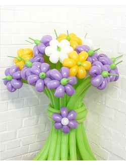 Цветы из шаров "Маргаритки" 17 цв (фш)