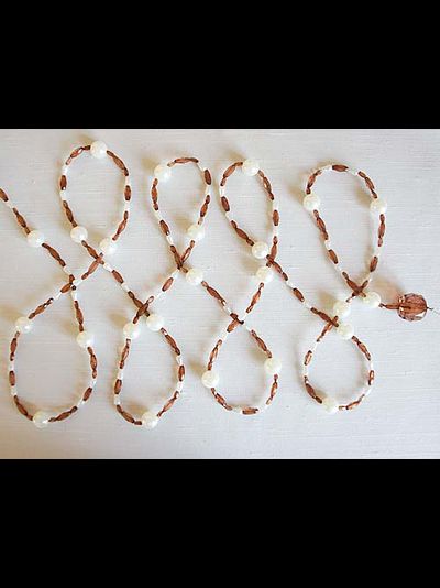 Арт. 2009-50 V Pendulum. Нитяной подвес с бусинами и искуственными жемчужинками