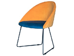 Полукресло (стул) Рокко, размер: 600х550х800 мм, обивка и комбинация на выбор, опоры - металл