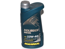 08033 Масло моторное MANNOL Molibden Diesel SAE 10W40 полусинтетическое, 1 л.