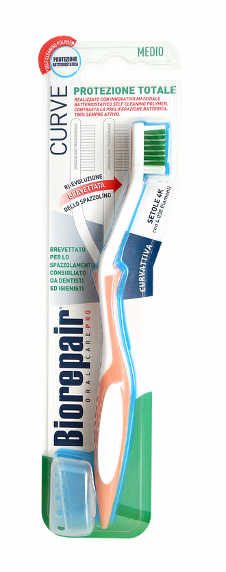 Зубная щётка Комплексная защита Curve Total Protection Medium, Biorepair.
