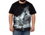 Мужская футболка  с оригинальным принтом арт. 55536-150  (цвет черный)  Размеры 60-82
