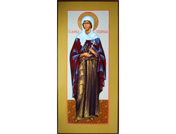 Агафия (Агафья) Никомидийская, святая преподобномученица, игумения. Рукописная мерная икона.