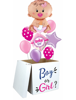 Коробка сюрприз на гендер пати Boy or Girl (девочка)