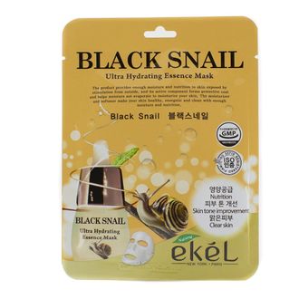 Маска тканевая с Черной Улиткой Black Snail Ultra Hydrating Mask EKEL, 1 шт. 282709