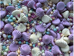 Посыпка кондитерская 50 г, МИКС №74, Желто - Фиолетовый