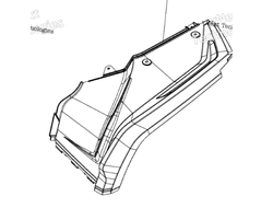 Крыло заднее левое красное оригинал BRP 715004573 для BRP Can-Am (Red - LH Rear Fender Kit Engine 1000R EFI North America)