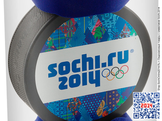 Шайбы хоккейные Sochi-2014 сувенирные + подарочная упаковка (на заказ)
