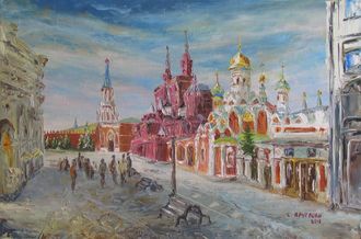 Пейзаж Казанский собор и Никольская башня Круглова Светлана
