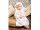 Крестильный набор модель "ВАСИЛИСА": платье, чепчик, махровое полотенце на выбор; размеры от рождения до 4-х лет., можно вышить любое имя; ЦЕНА ОТ
