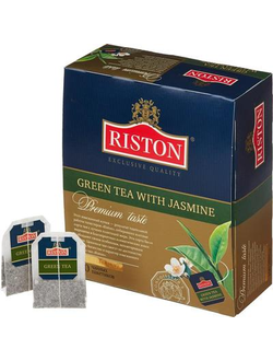 Чай Riston Green Tea зеленый с жасмином 100 пакетиков
